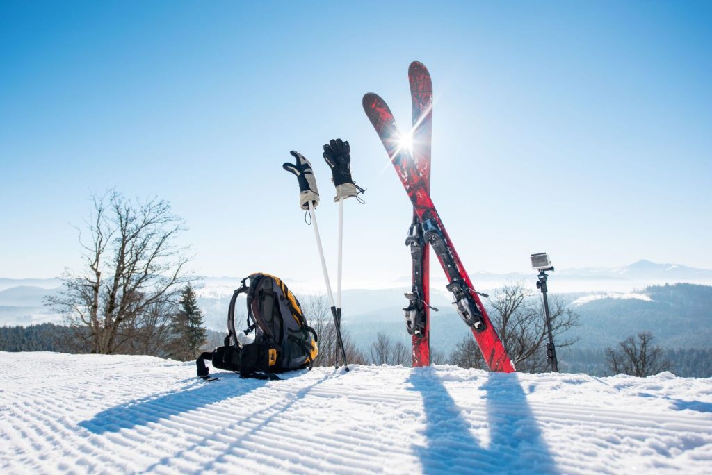 Pair of ski during winter break
